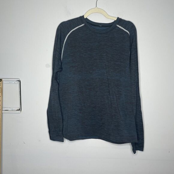 Lululemon Shirt Mens Large Blue Metal Vent Tech Long Sleeve Athletic Top - Picture 1 of 9
